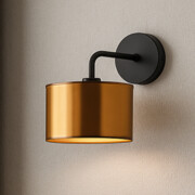 Czarno-miedziany kinkiet w stylu loft AURORA MIRROR