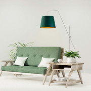 Ruchoma lampa podłogowa w stylu urban jungle VIGO GOLD