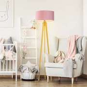 Piękna lampa stojąca z drewna do pokoju dziecka MIAMI