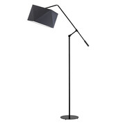 Czarna lampa podłogowa do czytania COLMA z regulacją kąta padania światła