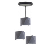 Potrójna lampa wisząca kaskadowo do kuchni MAJORKA w stylu skandynawskim