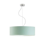Chromowana lampa wisząca z miętowym kloszem HAJFA fi - 60 cm - kolor miętowy
