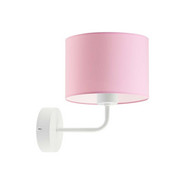 Nowoczesny kinkiet dla dzieci MODENA z różowym abażurem