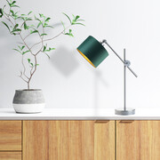 Srebrna lampka stołowa w stylu urban jungle MALI GOLD