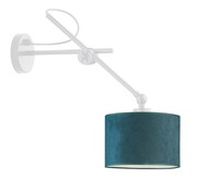 Biały kinkiet na wysięgniku HAMILTON VELUR