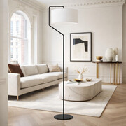 Biała lampa stojąca do salonu TESALLIA