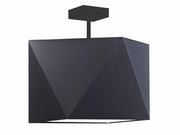 Czarny plafon sufitowy TACOMA na chromowanej nóżce