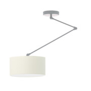 Klasyczna lampa wisząca z abażurem ecru NEWA