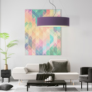 Nowoczesna lampa wisząca PORTO fi - 80 cm - kolor fioletowy