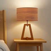 Lampa stołowa na drewnianej podstawie CLIO ECO