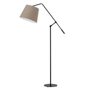 Lampa stojąca z regulacją kąta padania światła FOYA z beżowym kloszem