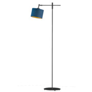 Czarna lampa stojąca regulowana na wysięgniku SERES VELUR