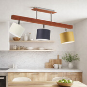 Kolorowa lampa przysufitowa z drewna HOLLYWOOD regulowana LED