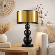 Oryginalna lampa stołowa złota HONOLULU MIRROR w stylu glamour