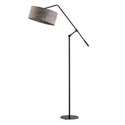 Czarna lampa podłogowa z regulacją LIBERIA