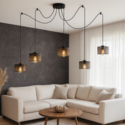 Lampa wisząca pająk 5 płomienna WAIKIKI W5 AŻUR