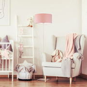 Lampa stojąca dziecięca SOFIA z różowym abażurem 40 cm
