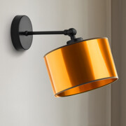 Regulowany kinkiet nad lustro TETE MIRROR czarno-miedziany loft