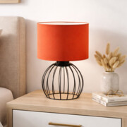 Metalowa lampka nocna do sypialni NASHVILLE lampka nocna metalowa na stolik nocny