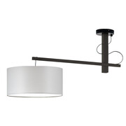 Drewniana lampa wisząca z abażurem FOGGIA