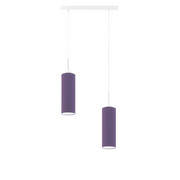 Dwupłomienna lampa wisząca nad stół biała MADERA