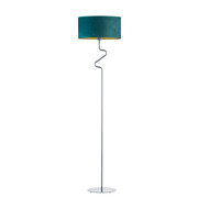 Lampa stojąca z abażurem z weluru MORONI VELUR