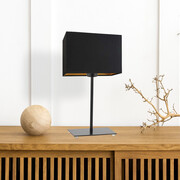 Czarna lampa stołowa do salonu AMALFI GOLD