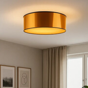 Nowoczesny plafon sufitowy do salonu z abażurem DUBAJ MIRROR fi - 50 cm