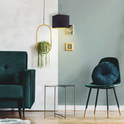 Żyrandol do salonu z diamentowym abażurem SALLO GOLD