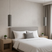 Szara lampa wisząca do kuchni tuba ELBA