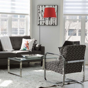 Eklektyczna lampa podłogowa do salonu ASTI na wysięgniku