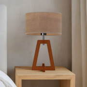 Drewniana lampa nocna do sypialni CLIO ECO