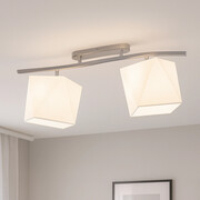 Biały plafon do salonu CORONA z regulacją kloszy