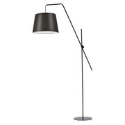 Czarna lampa podłogowa z regulowanym ramieniem VIGO