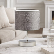 Designerska lampka stołowa do salonu z abażurem AWINION