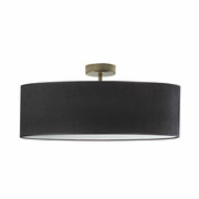 Czarna plafoniera z welurowym kloszem WENECJA VELUR fi - 60 cm kolor czarny