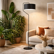 Lampa stojąca czarna do salonu TESALLIA