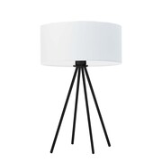 Biało-czarna lampa stołowa do salonu SIERRA z oryginalnym stelażem