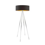 Lampa stojąca do czytania w pokoju na chromowanych nóżkach IBIZA GOLD