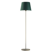 Lampa stojąca do salonu w stylu urban jungle VASTO z abażurem zieleń butelkowa