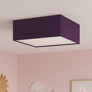 Fioletowa lampa sufitowa do pokoju dziecka ALABAMA kwadratowy 40x40 cm