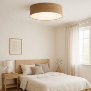 Nowoczesny plafon sufitowy do sypialni DUBAJ ECO fi - 60 cm z abażurem