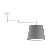 Skandynawska lampa sufitowa z abażurem TAMPA z regulowanym ramieniem