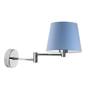 Nowoczesny kinkiet dziecięcy w niebieskiej kolorystyce LUGO z regulacją kąta padania światła