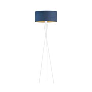 Biała lampa stojąca typu tripod PARYŻ VELUR