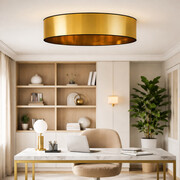 Nowoczesna lampa sufitowa do biura złota glamour MEDINA MIRROR fi - 100 cm