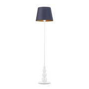 Biała lampa podłogowa do salonu LIZBONA GOLD