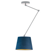 Granatowa lampa wisząca ze złotym środkiem JUMA VELUR