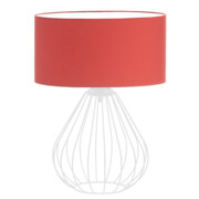 Nowoczesna lampka nocna do sypialni LUKKA na białej podstawie