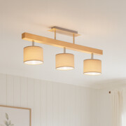 Drewniany 3-punktowy żyrandol do pokoju HOLLYWOOD z regulacją